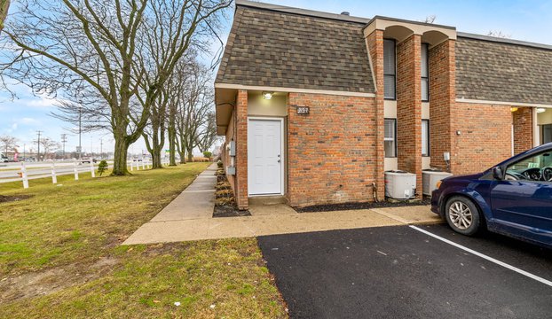 exterior view at East Townhomes located in  Columbus, OH